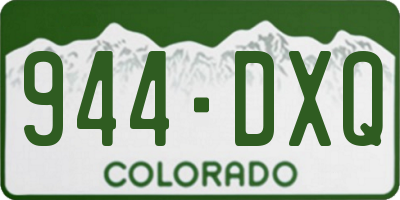 CO license plate 944DXQ