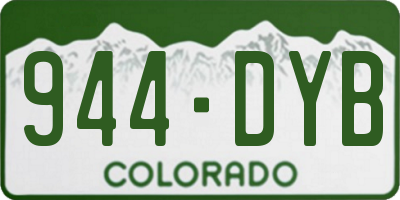 CO license plate 944DYB