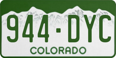 CO license plate 944DYC