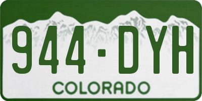 CO license plate 944DYH