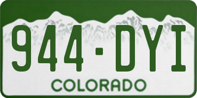 CO license plate 944DYI