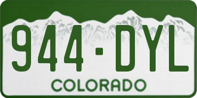 CO license plate 944DYL