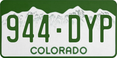 CO license plate 944DYP