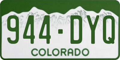 CO license plate 944DYQ