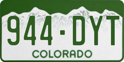 CO license plate 944DYT