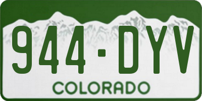 CO license plate 944DYV