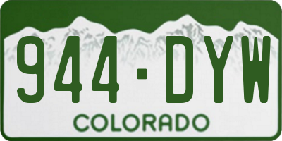 CO license plate 944DYW