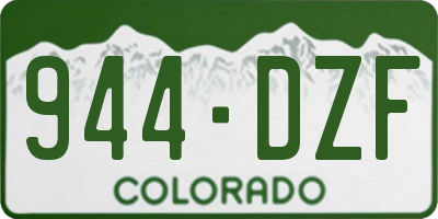 CO license plate 944DZF