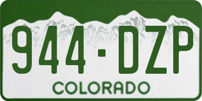 CO license plate 944DZP
