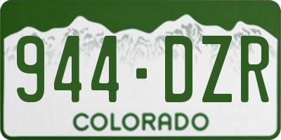 CO license plate 944DZR