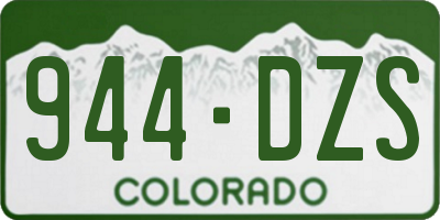 CO license plate 944DZS