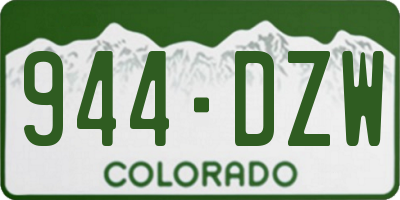CO license plate 944DZW