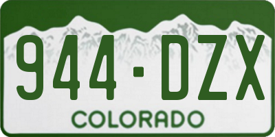 CO license plate 944DZX