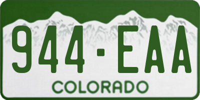 CO license plate 944EAA