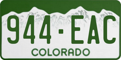 CO license plate 944EAC