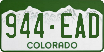 CO license plate 944EAD