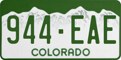 CO license plate 944EAE
