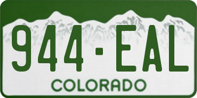 CO license plate 944EAL
