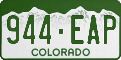 CO license plate 944EAP