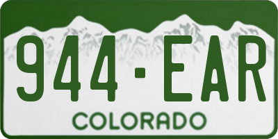 CO license plate 944EAR