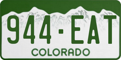 CO license plate 944EAT