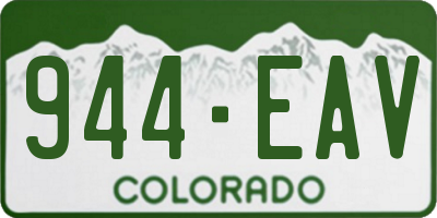 CO license plate 944EAV