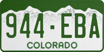 CO license plate 944EBA