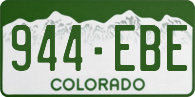 CO license plate 944EBE