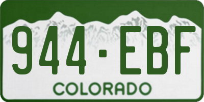 CO license plate 944EBF