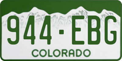 CO license plate 944EBG