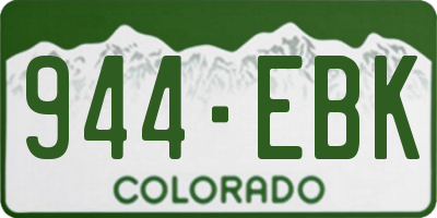 CO license plate 944EBK