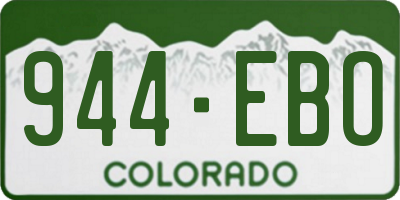 CO license plate 944EBO
