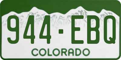 CO license plate 944EBQ