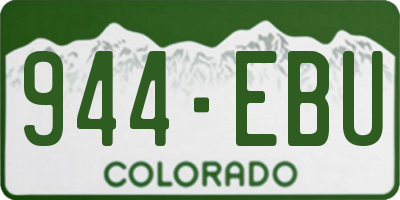 CO license plate 944EBU