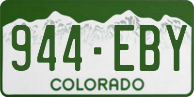 CO license plate 944EBY