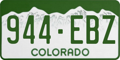 CO license plate 944EBZ