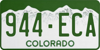 CO license plate 944ECA