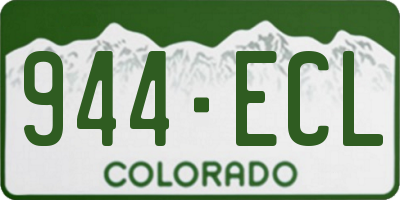 CO license plate 944ECL