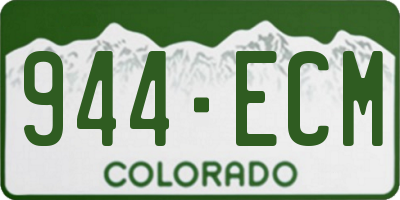 CO license plate 944ECM