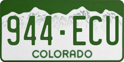 CO license plate 944ECU
