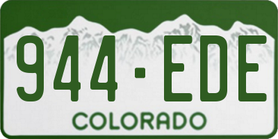 CO license plate 944EDE