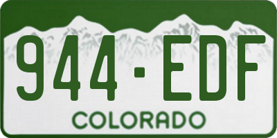 CO license plate 944EDF