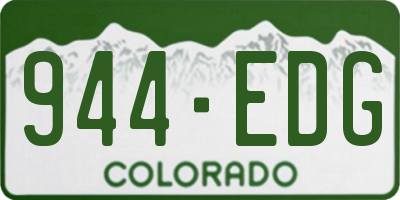 CO license plate 944EDG