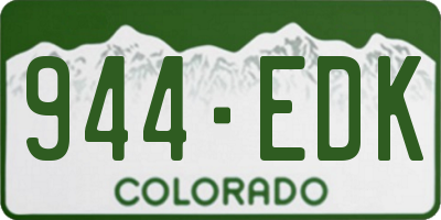 CO license plate 944EDK