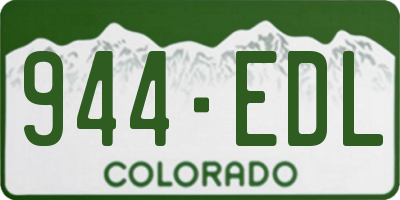 CO license plate 944EDL