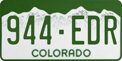 CO license plate 944EDR