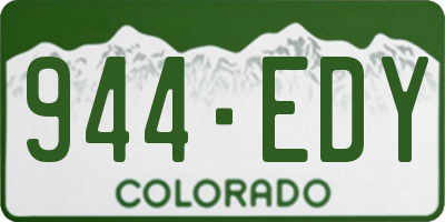 CO license plate 944EDY