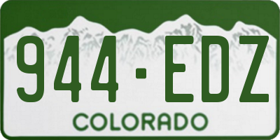 CO license plate 944EDZ