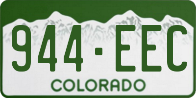 CO license plate 944EEC