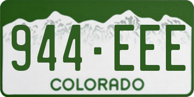CO license plate 944EEE